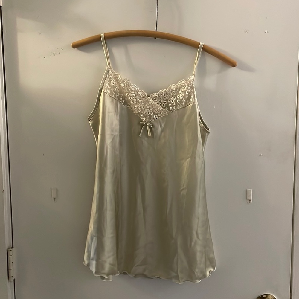 Satin lingerie cami and short set